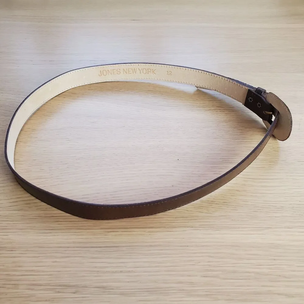 Vintage 90's Jones New York Brown Snakeskin Belt
